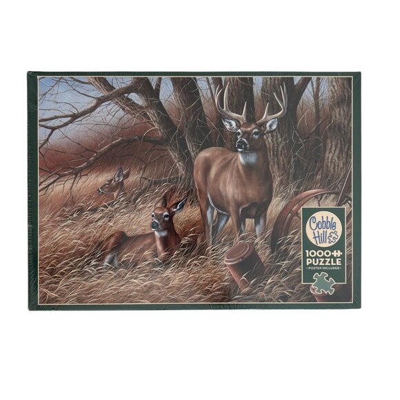 Cobble Hill Rustic Retreat Deer Wildlife 1000 Piece Jigsaw Puzzle New In Box - Picture 13 of 13